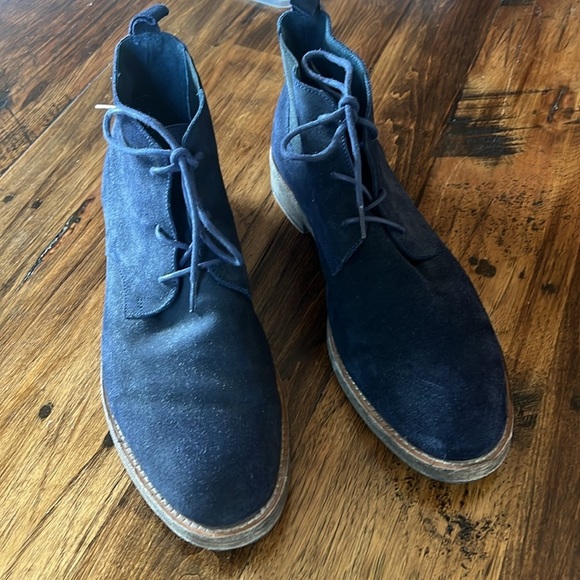 Mark Nason Men’s 11.5 Navy Suede Lace Up Chukka Boots. Like New main image 10